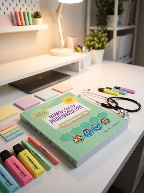 Nursing NCLEX Pharmacology – Visual Memory & Mnemonics Guide